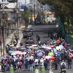 Bloqueos de maestros en área de ingreso al puente Belice. ,Omar Solís/Emisoras Unidas