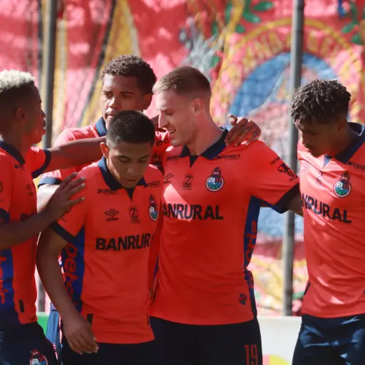 Celebración de Municipal ante el Alianza FC de El Salvador - Alex Meoño