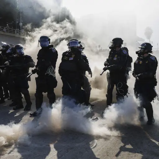 Fotografía de archivo en donde se ven disturbios durante redadas en Los Ángeles, Estados Unidos , EFE/CAROLINE BREHMAN