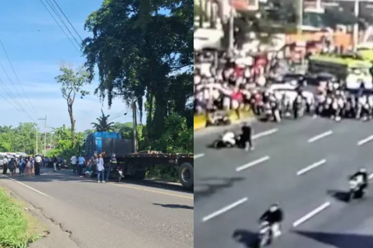 Bloqueos en la capital y carreteras por manifestantes
