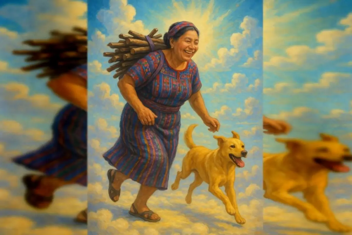 Crean imagen de Regina y su perrito como símbolo de amor tras la tragedia. , Redes sociales