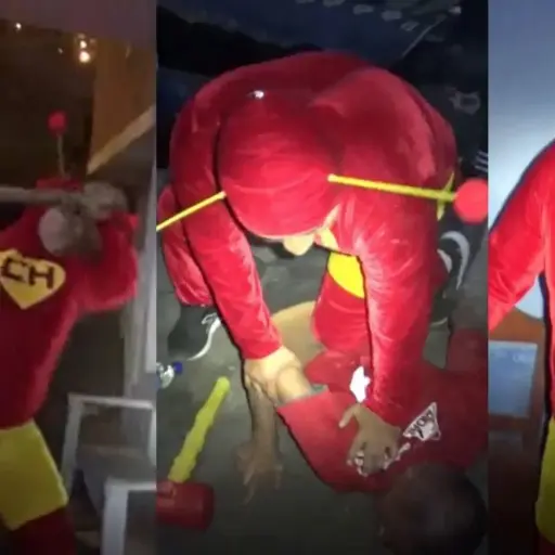 Policía peruano disfrazado de 