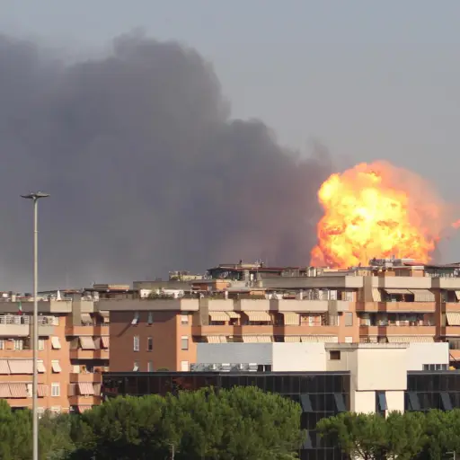 Explosión de gasolinera en Roma ,EFE