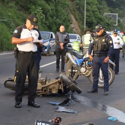 El motorista murió tras un hecho vial en el km. 14 de ruta al Pacífico. ,Bomberos Voluntarios