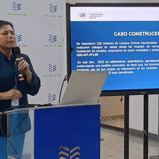 La directora del hospital San Juan de Dios, Erika Pérez, brindó detalles del caso de corrupción. ,Omar Solís/Emisoras Unidas