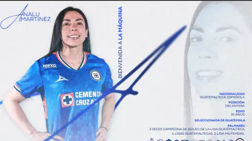 Ana Lucía Martínez es nueva jugadora del Cruz Azul Femenino