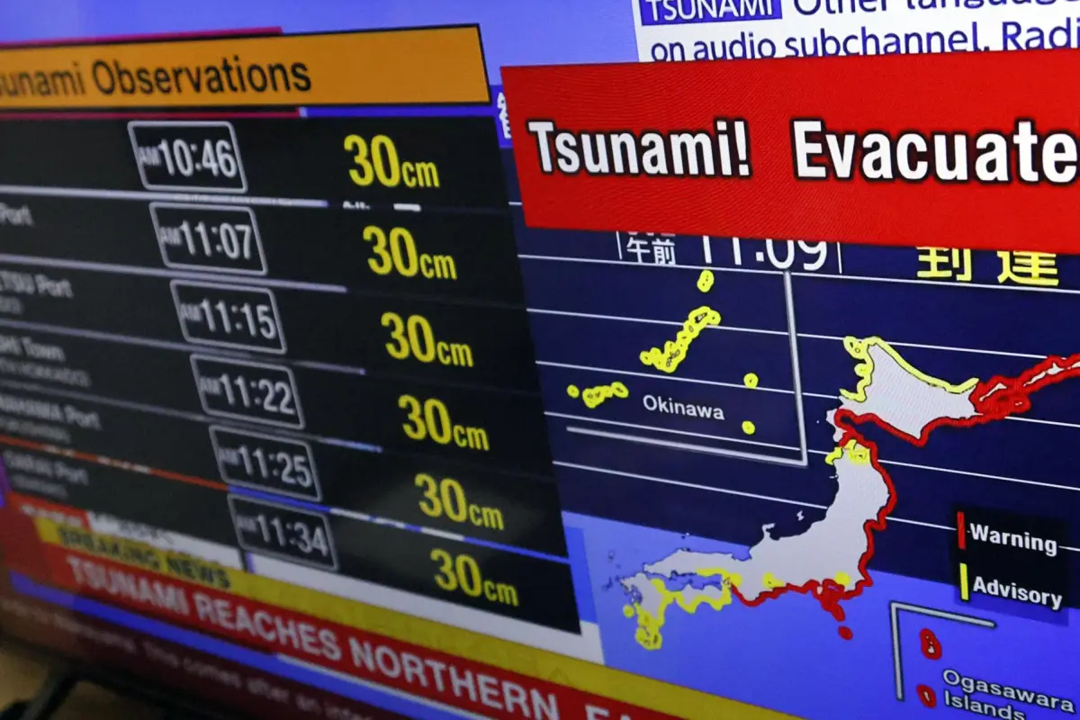 Alerta de tsunami en Japón por terremoto en Kamchatka, Rusia, EFE