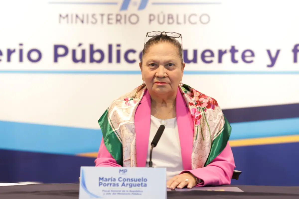 La fiscal general, Consuelo Porras, en conferencia de prensa., Ministerio PÃºblico