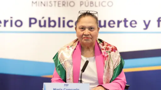 La fiscal general, Consuelo Porras, en conferencia de prensa. ,Ministerio Público