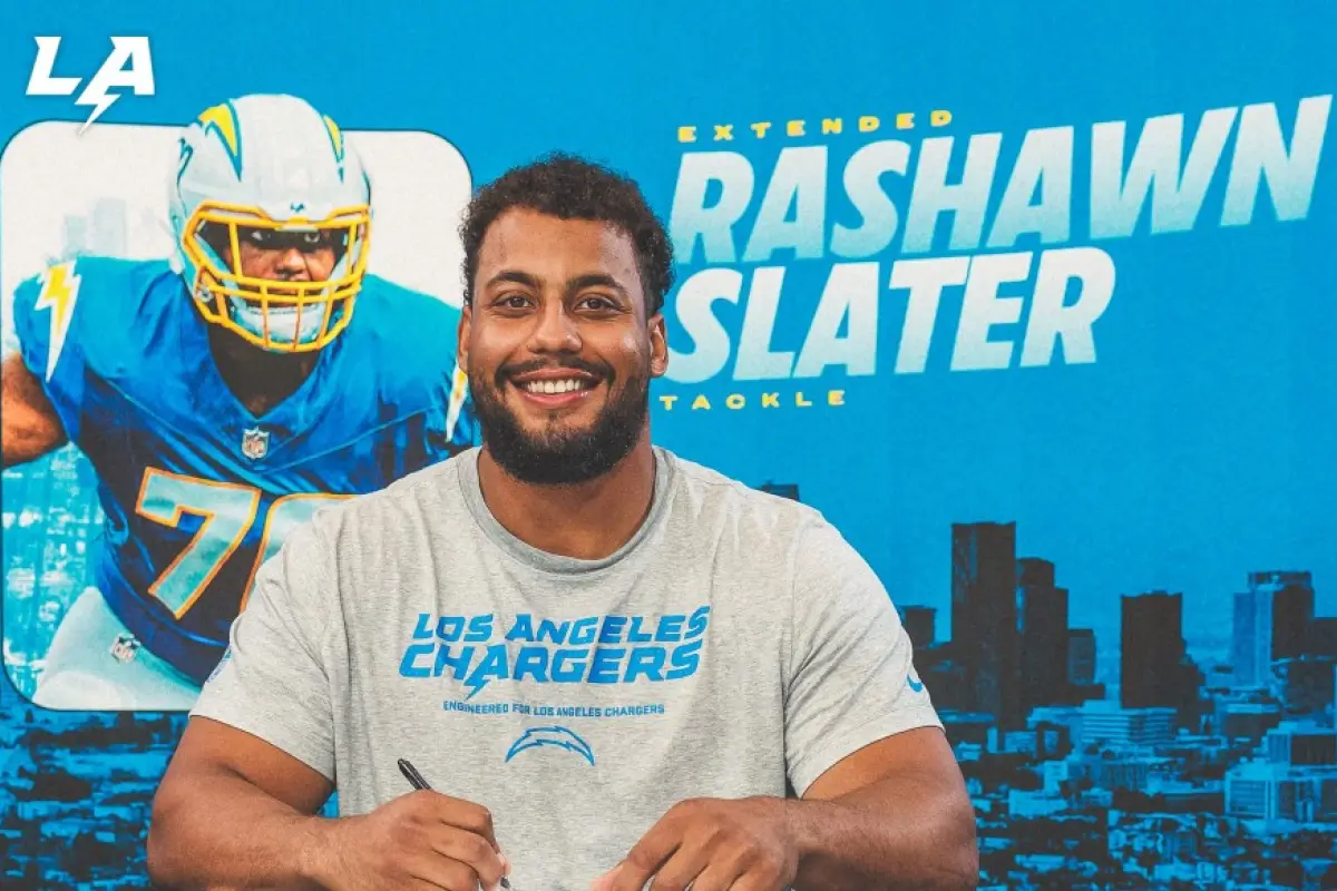 Rashawn Slater extiende contrato con Los Angeles Chargers