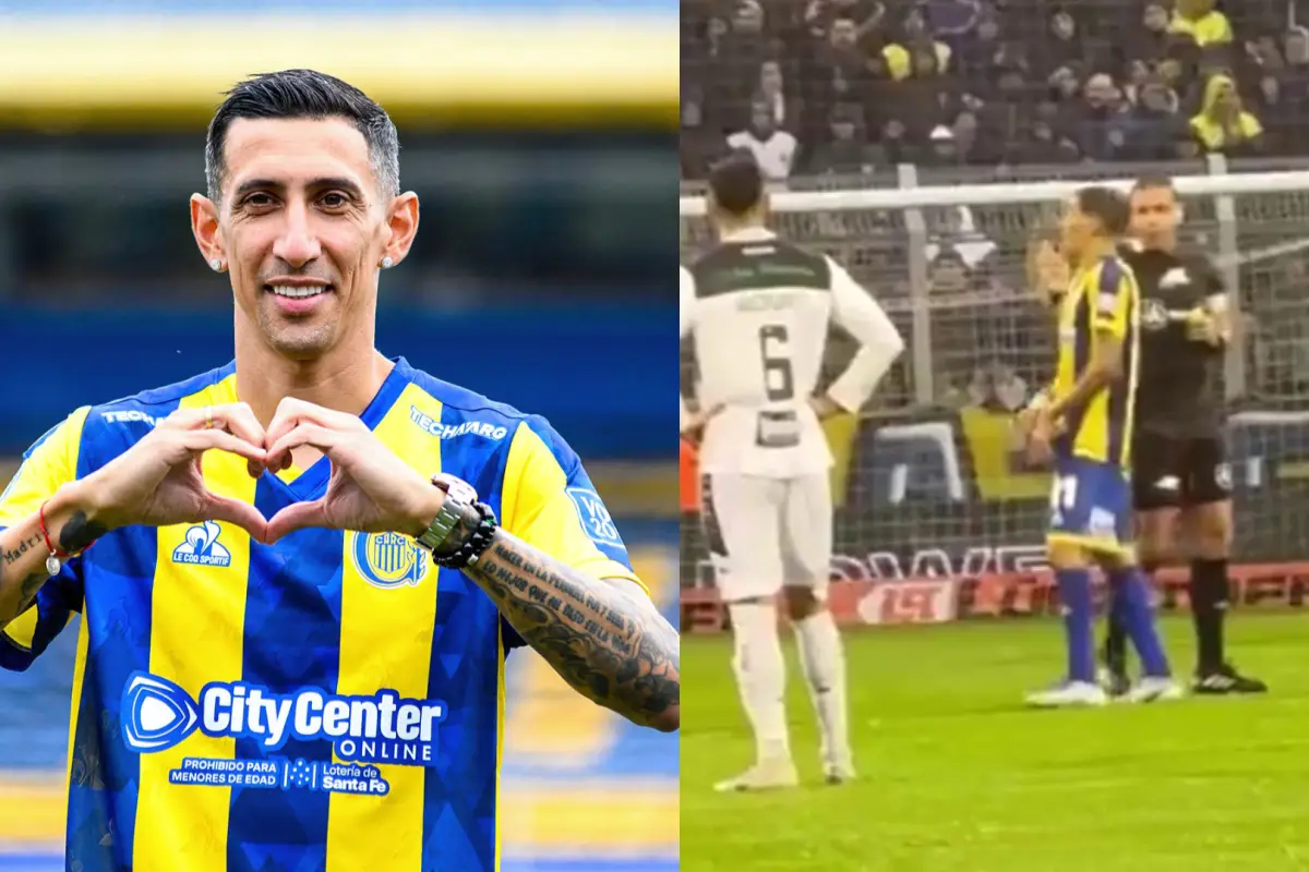Ángel Di María recibió un golpe no intencional por parte de un árbitro 