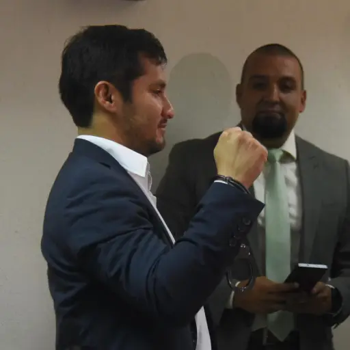 El abogado Eduardo Masaya, señalado en el caso Semilla, tras finalizar la audiencia donde fue beneficiado con arresto domiciliario. ,Omar Solís/Emisoras Unidas