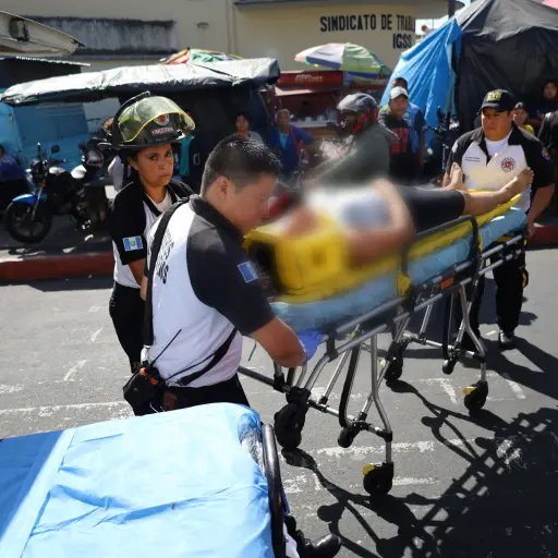 Uno de los heridos fue ingresado al IGSS y los otros seis al hospital San Juan de Dios. ,Bomberos Voluntarios