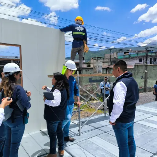 Instalación de módulos en hospital. ,CIV
