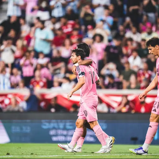 Celebración de Lionel Messi ante New York Red Bulls - Inter Miami