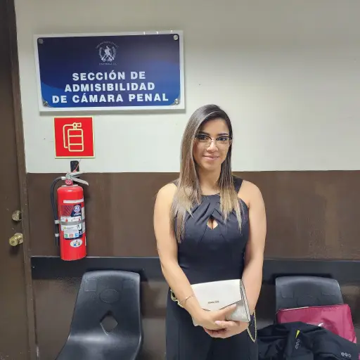 La exfuncionaria del TSE, Alejandra Chiroy, en la Torre de Tribunales. ,Ángel Oliva/EU