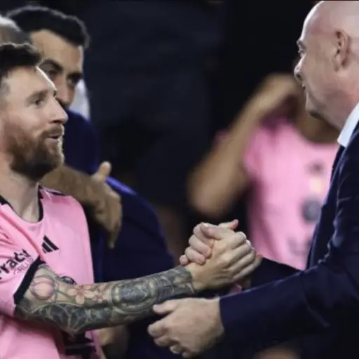 Messi e Infantino en Miami ,EFE.