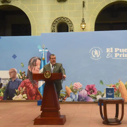 El presidente Bernardo Arévalo brindó conferencia en el Palacio Nacional de la Cultura. ,Omar Solís/Emisoras Unidas