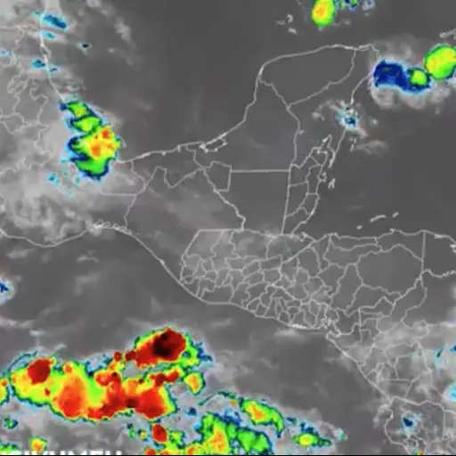 Las imágenes satelitales mostraron la nubosidad que se presenta en la mayor parte del territorio nacional. ,Insivumeh