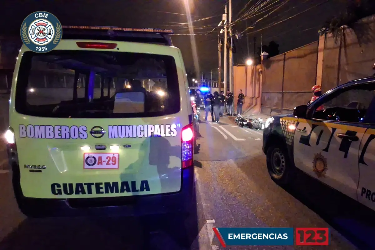 Motorista muere tras ataque armado en zona 7