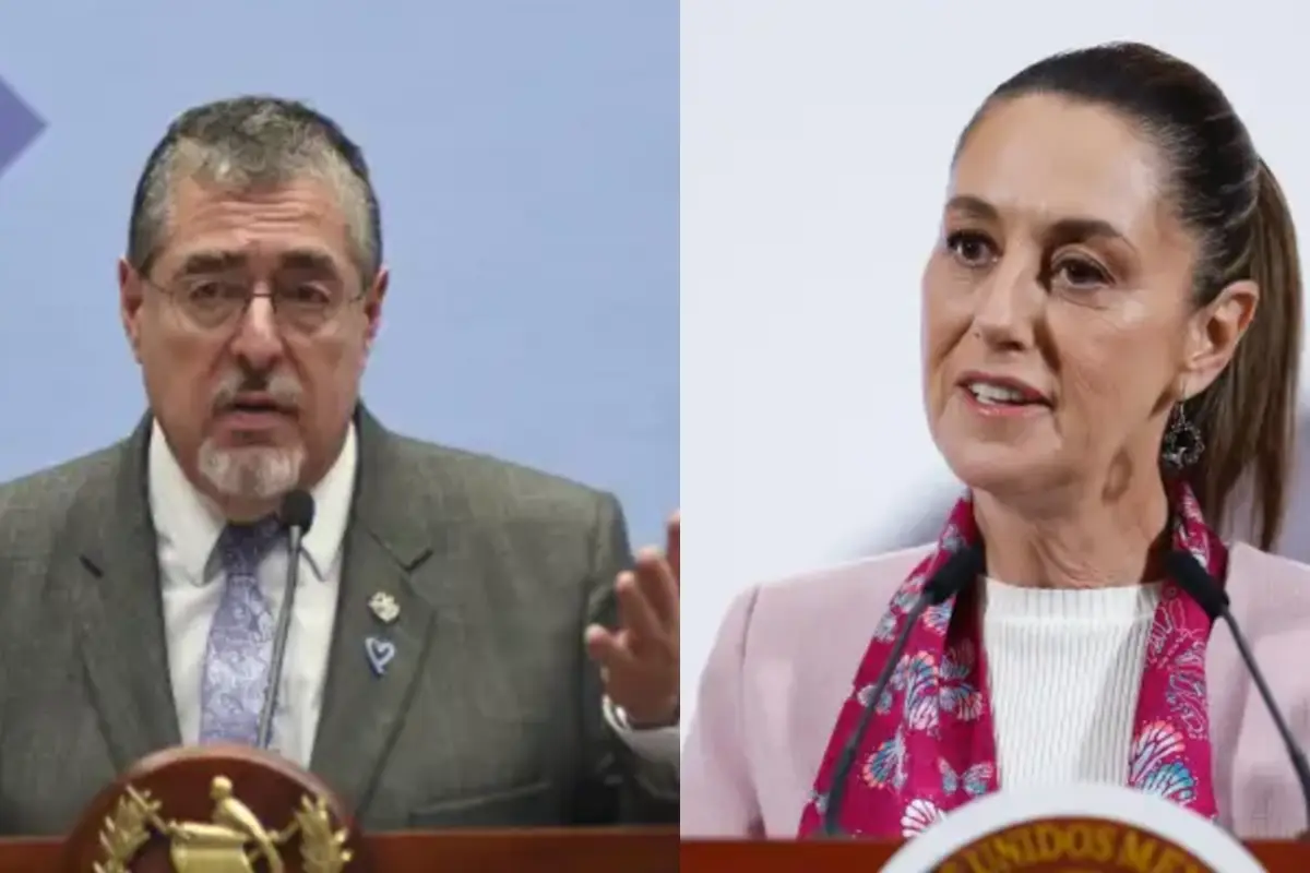 Los presidentes de Guatemala, Bernardo Arévalo; y de México, Claudia Sheinbaum., 
