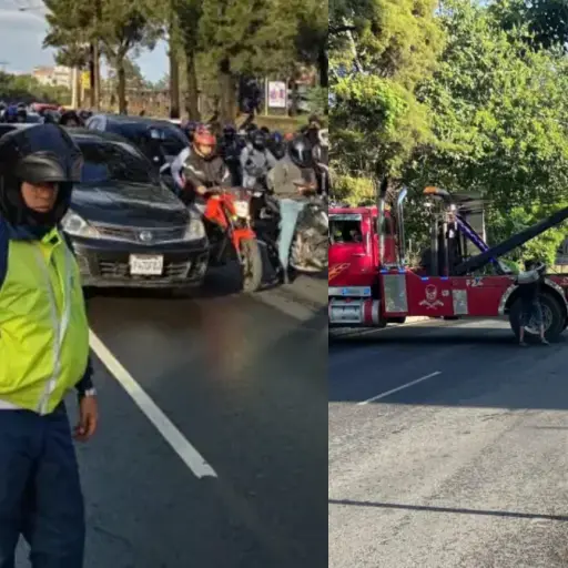 Se generó congestionamiento por el incidente en el que el vehículo de carga botó postes en la carretera. ,
