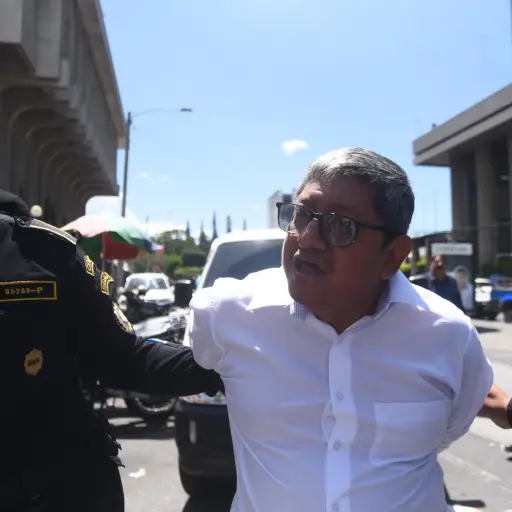 El exdiputado Leocadio Juracán al momento de ser ingresado a la Torre de Tribunales. ,Omar Solís/Emisoras Unidas