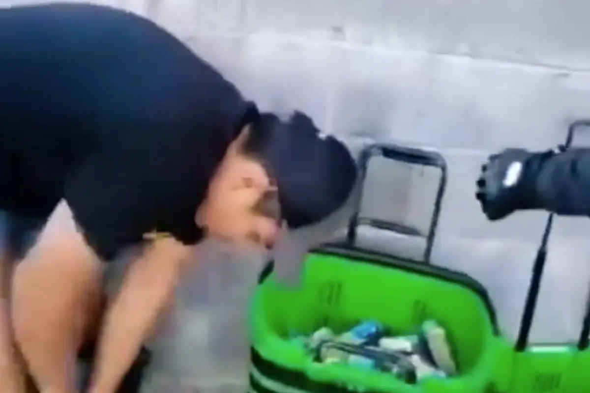 Video viral captado en supermercado , Redes sociales