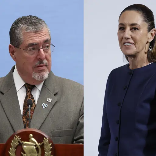Los presidentes de Guatemala, Bernardo Arévalo; y de México, Claudia Sheinbaum. ,archivo: EFE