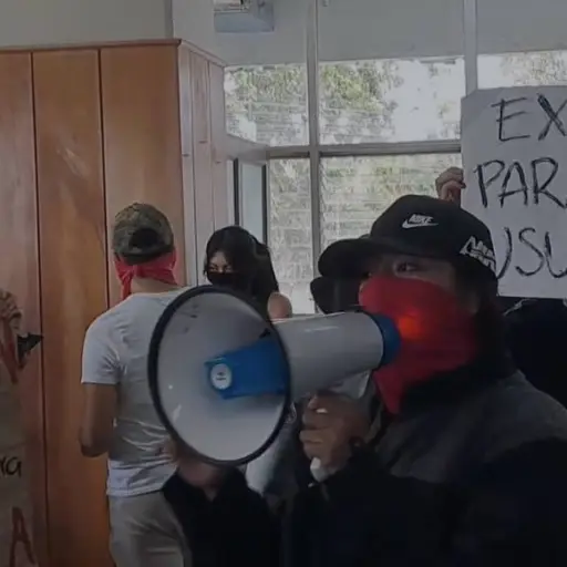 Los estudiantes de la Escuela de Ciencias Psicológicas de la Usac realizaron una protesta. ,Omar Solís/Emisoras Unidas