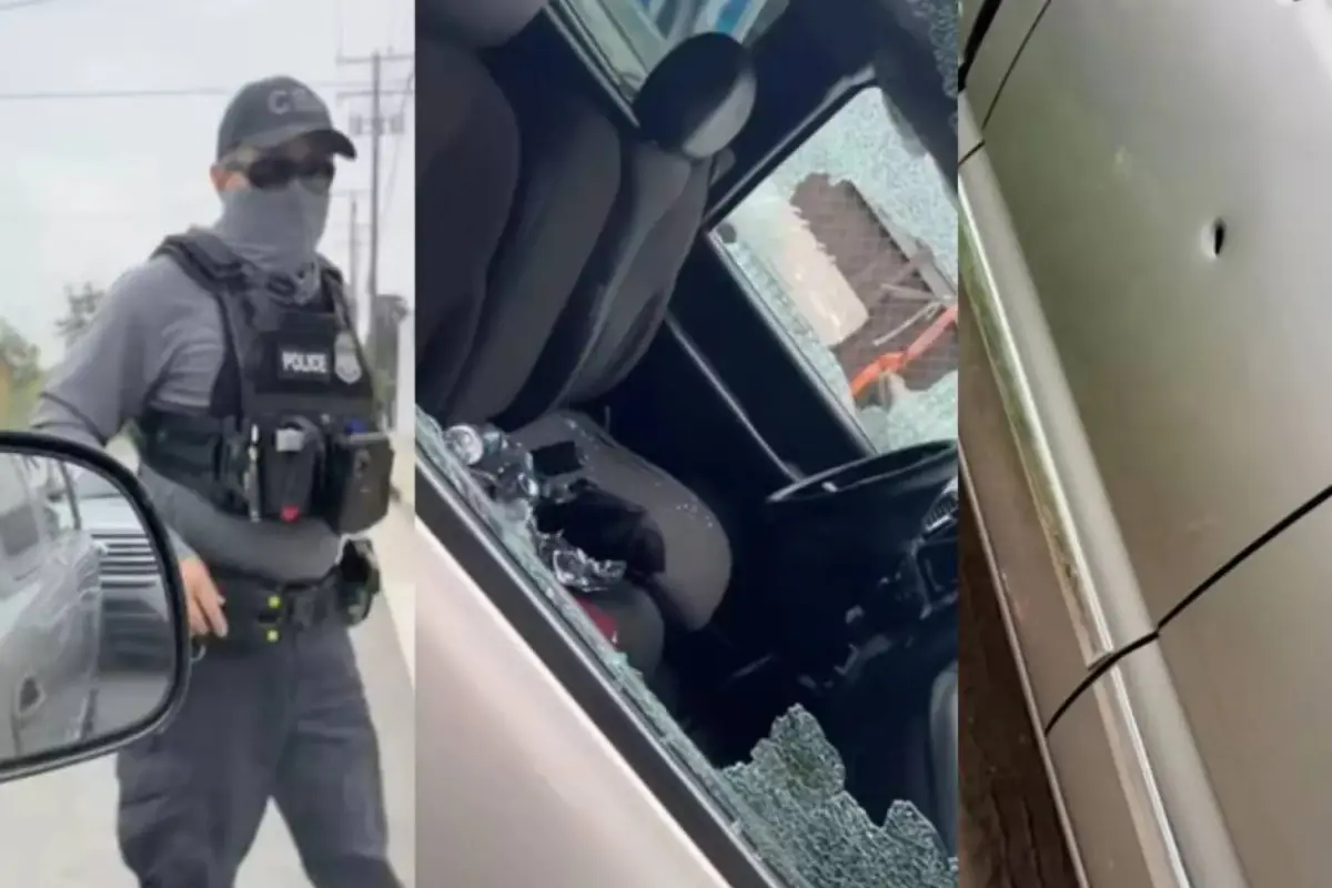 Agentes de CBP dispararon contra un vehículo en California., Captura de pantalla