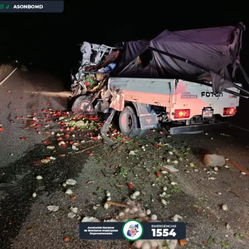 El accidente múltiple en ruta a Las Verapaces dejó varias personas heridas. ,Bomberos Municipales Departamentales