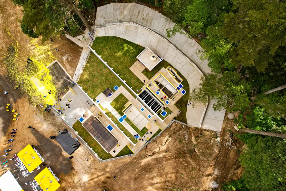 Planta de tratamiento de agua residual Santa Catarina Pinula, Cortesía