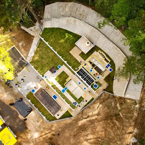 Planta de tratamiento de agua residual Santa Catarina Pinula ,Cortesía