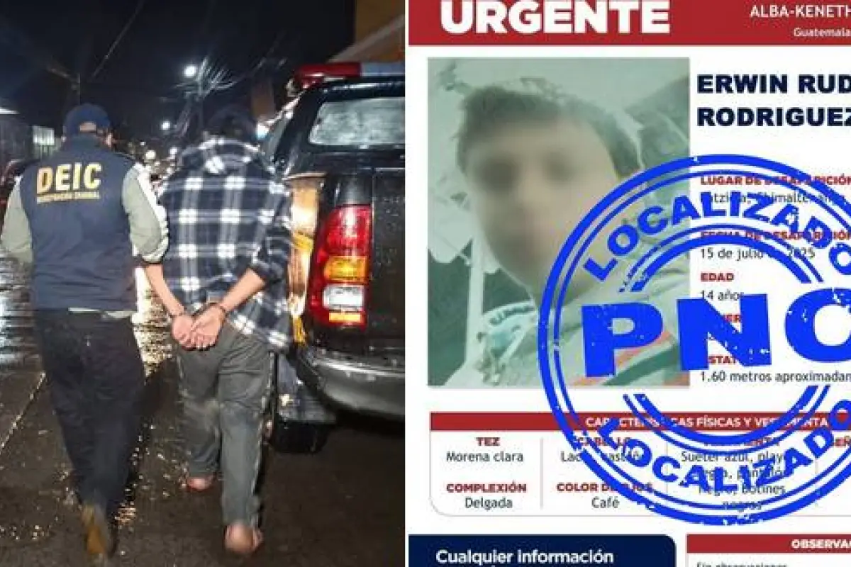 Un hombre fue capturado y un menor rescatado en el operativo en Chimaltenango., PNC