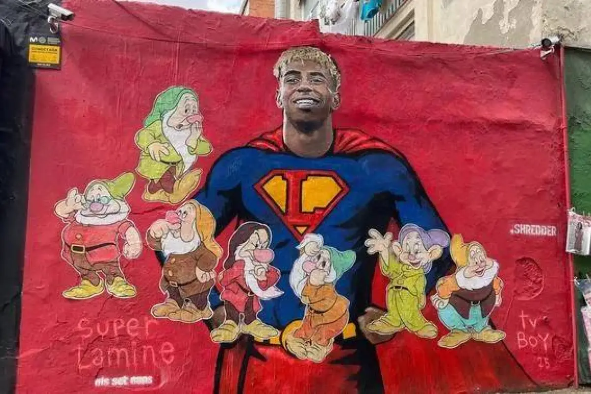 Vandalizan mural de Lamine Yamal en Barcelona - Esport3