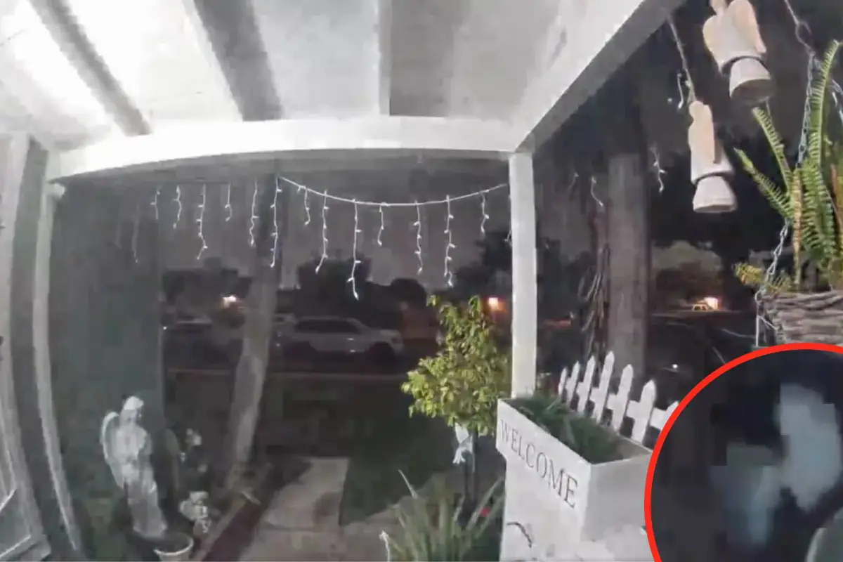 Video viral muestra figura misteriosa en Compton, California., Captura de pantalla video X.