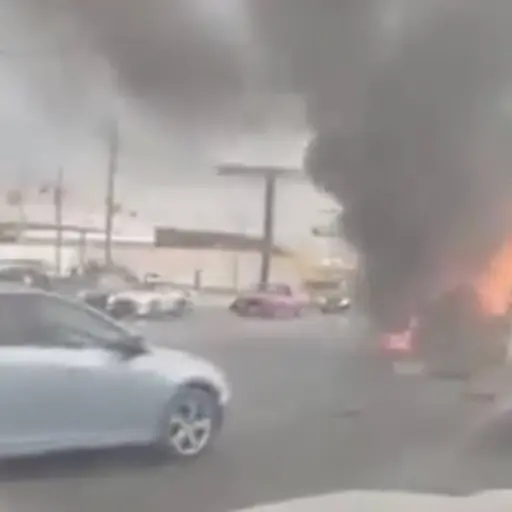 Atentado en Reynosa. ,Captura de pantalla video X.