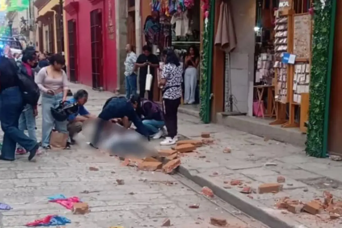 Sismo en México deja un lesionado , Captura de pantalla video X.