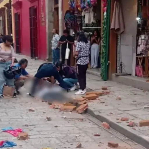 Sismo en México deja un lesionado  ,Captura de pantalla video X.