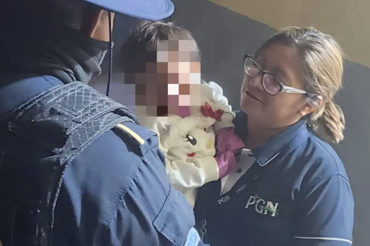 La pequeña quedó a cargo del personal de la PGN de Huehuetenango., PNC de Guatemala.