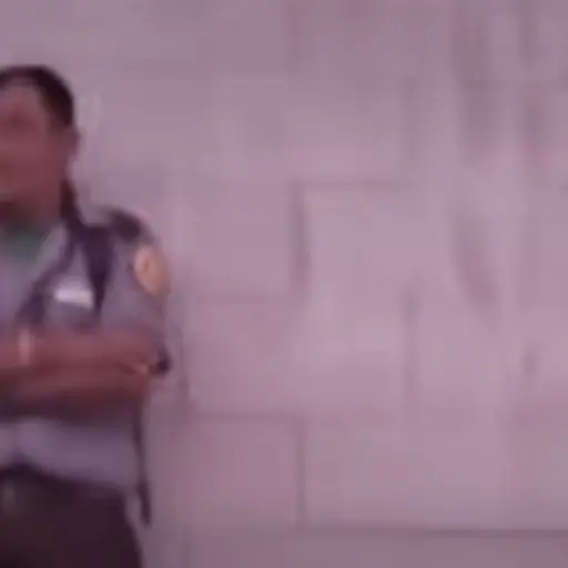 Supuesto guardia de seguridad viral. ,Captura de pantalla video Facebook.