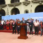 El presidente Bernardo Arévalo y líderes indígenas en una actividad en 2025 en el Palacio Nacional para conmemorar el Día Internacional de los Pueblos Indígenas. ,archivo: Omar Solís/EU