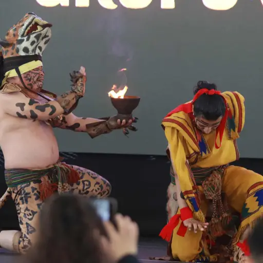 Durante el evento, los participantes disfrutaron de coloridas estampas culturales. ,Alex Meoño 