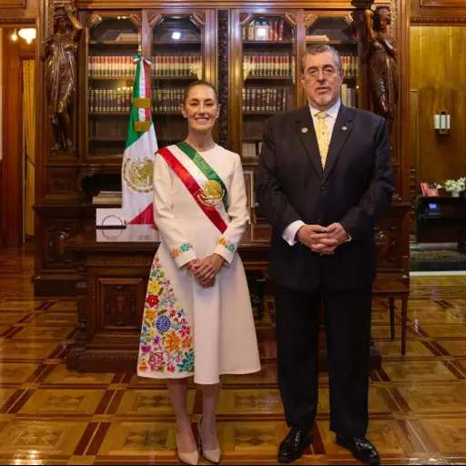 Presidente Bernardo Arévalo participa en ceremonia de transmisión de mando de Claudia Sheinbaum.  ,Gobierno de Guatemala.