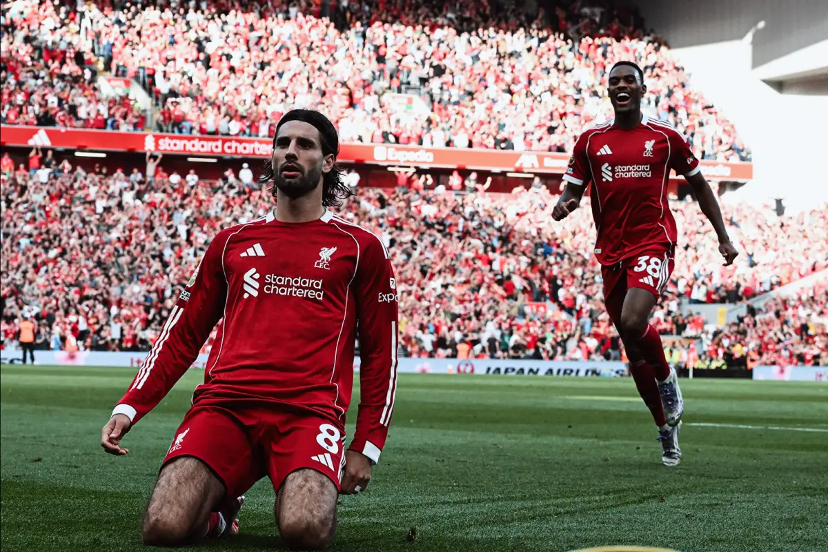 Celebración de Szoboszlai ante el Arsenal - Liverpool FC