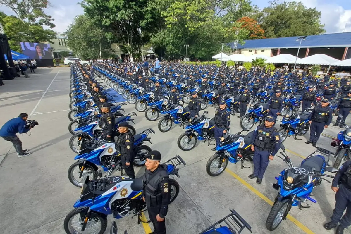 Las motocicletas donadas por China (Taiwán) para la policía de Guatemala., Omar Solís/Emisoras Unidas