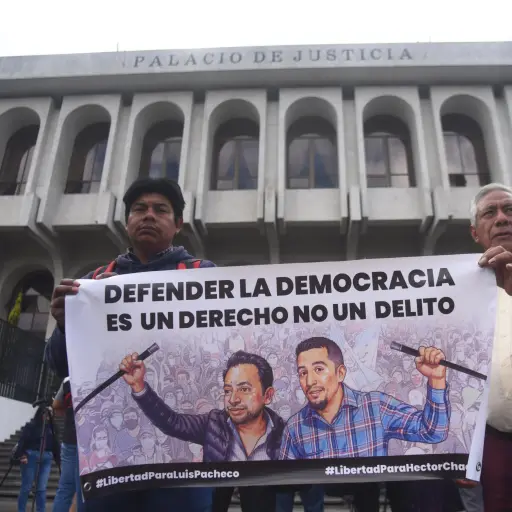 Los manifestantes piden que se agilice el caso en contra de Luis Pacheco y Héctor Chaclán. ,Omar Solís.