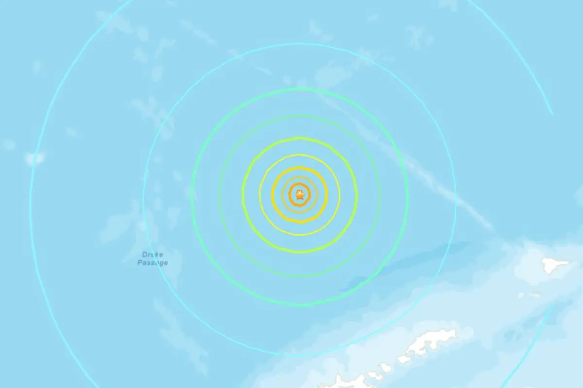 Sismo de magnitud 7.5 se registra entre la Antártida y Chile, USGS