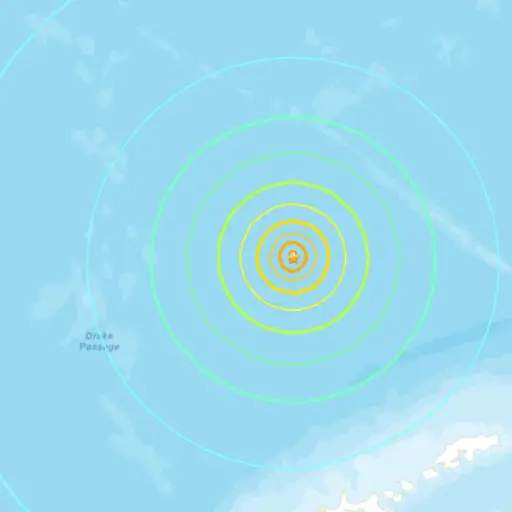 Sismo de magnitud 7.5 se registra entre la Antártida y Chile ,USGS